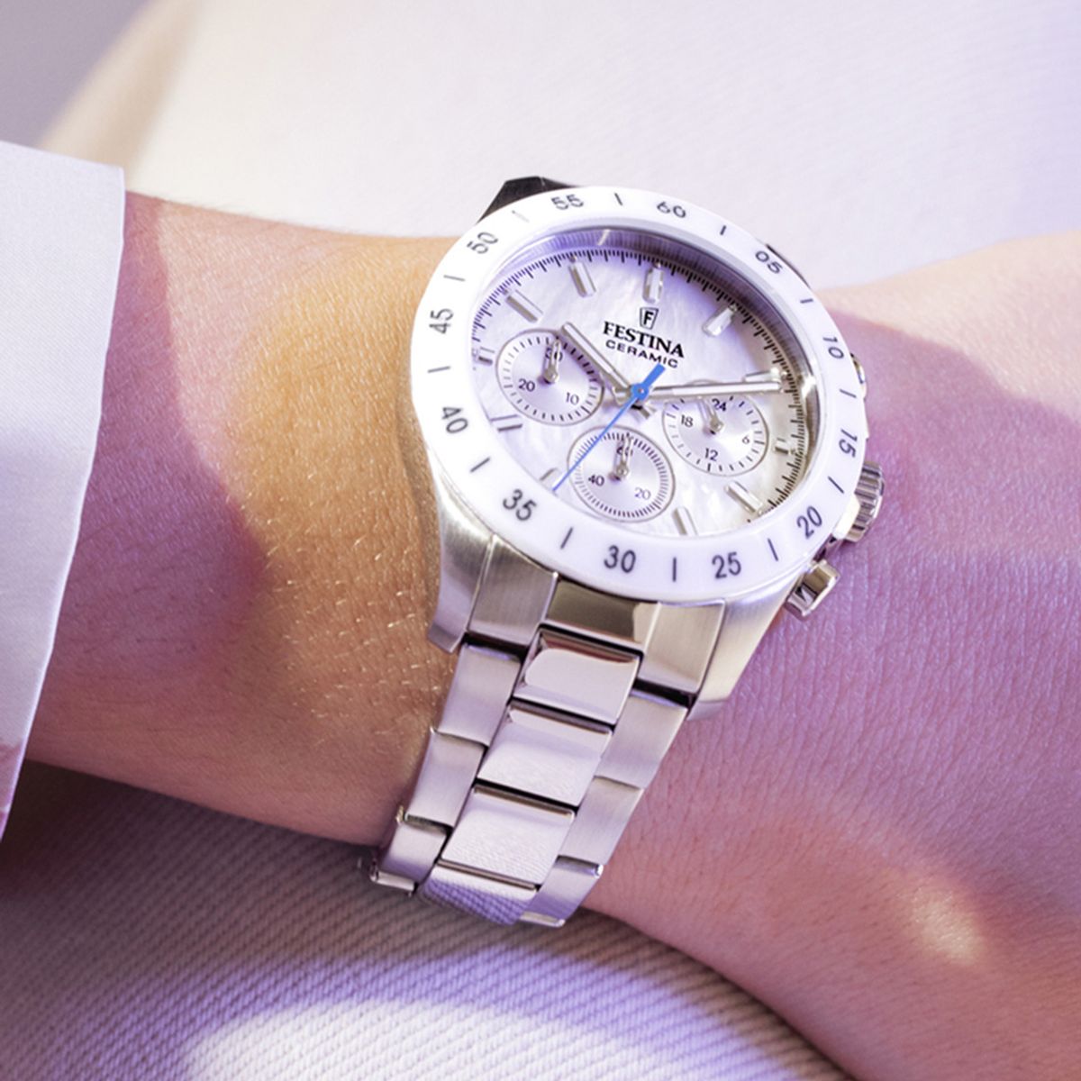 FESTINA - Reloj F20693/1 Festina Plateado Mujer Ceramic