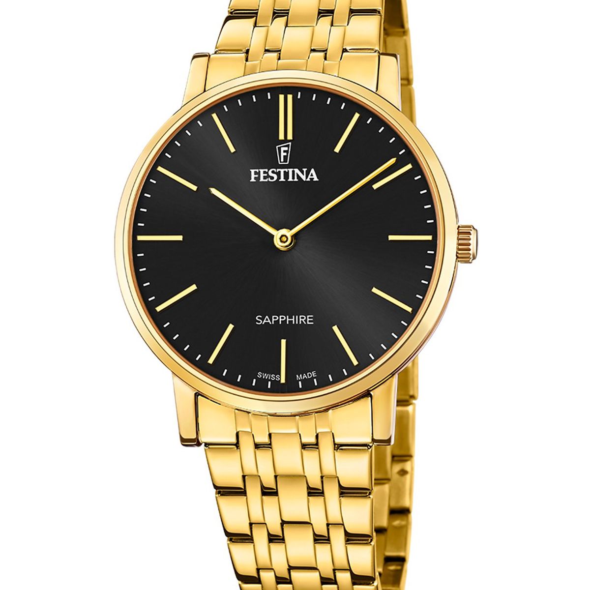 FESTINA SWISS - Reloj F20046/5 Festina Swiss Negro Hombre Acero Clásico