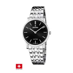 FESTINA SWISS - Reloj F20047/4 Negro Mujer Acero Clásico