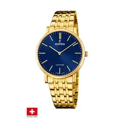 FESTINA SWISS - Reloj F20046/4 Azul Hombre Acero Clásico