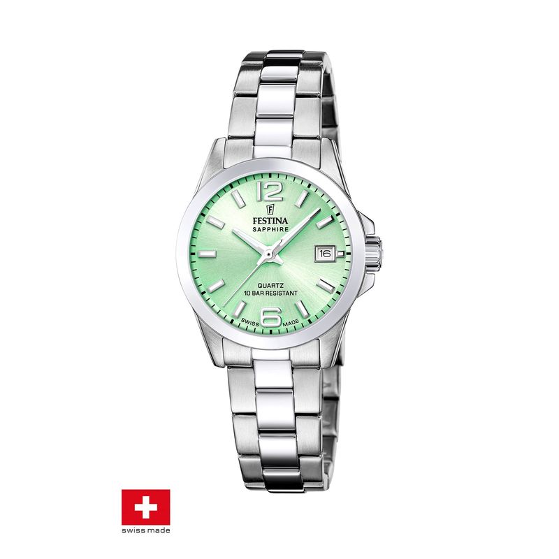 FESTINA SWISS - Reloj F20049/2 Festina Swiss Verde Mujer Acero Clásico