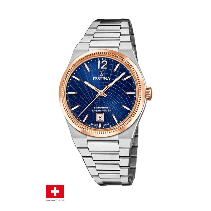 FESTINA SWISS - Reloj F20066/3 Festina Swiss Azul Mujer Rive Collection