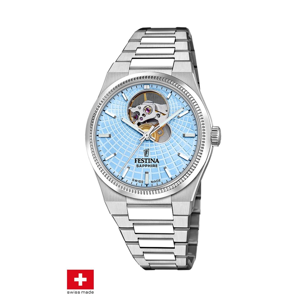 FESTINA SWISS - Reloj F20054/4 Festina Swiss Azul Mujer Automático