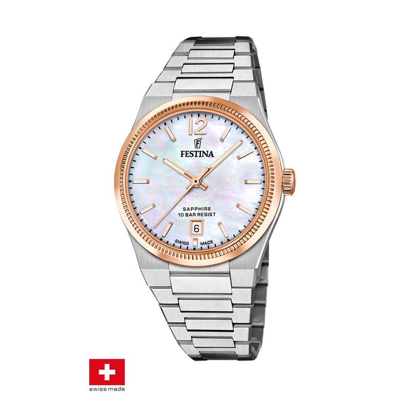 FESTINA SWISS - Reloj F20066/1 Festina Swiss Nácar Mujer Rive Collection