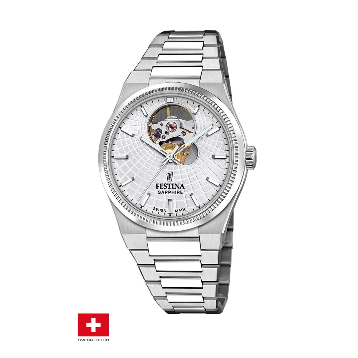 FESTINA SWISS - Reloj F20054/1 Festina Swiss Plateado Mujer Automático