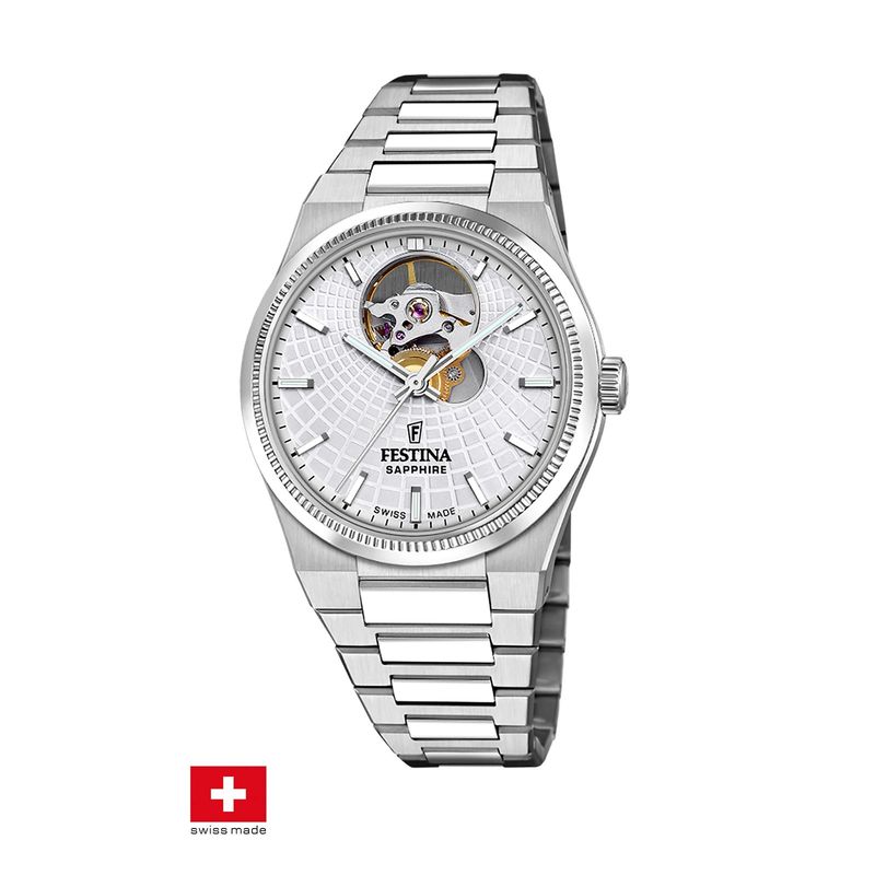 FESTINA SWISS - Reloj F20054/1 Festina Swiss Plateado Mujer Automático
