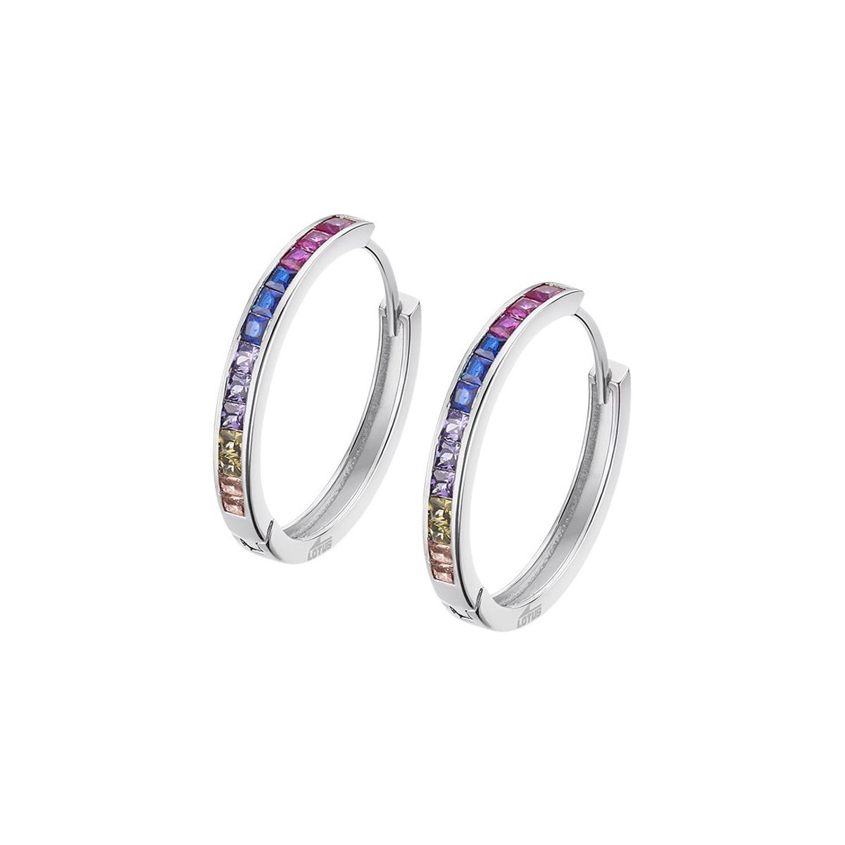 LOTUS SILVER - Aros LP3396-4/7 Lotus Silver Mujer Hoops