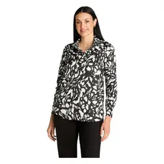 LORENZO DI PONTTI - Blusa Camisera Manga Larga Satintada Crudo