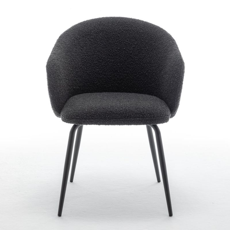 MEUBLE - LILLE silla gris oscuro bouclé