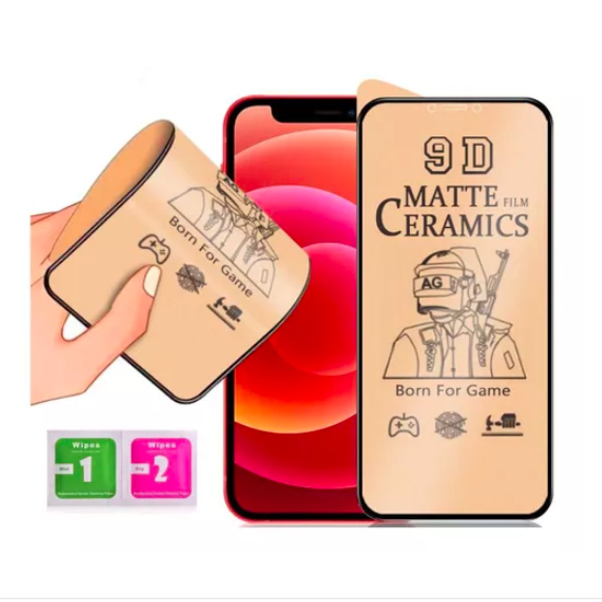 GENERICO - Lamina Cerámica Completa Compatible Iphone 14 Pro  Antigolpes X3