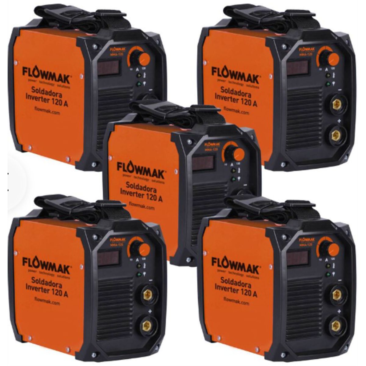 FLOWMAK - Pack 5 Soldadoras Inverter 120 Amperes Flowmak