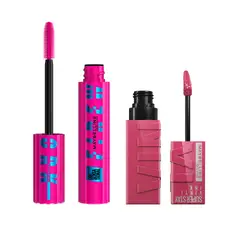 MAYBELLINE - Pack Máscara de Pestañas Firework WTP + Labial Vinyl