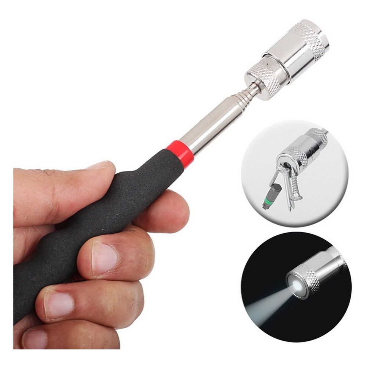 HOTECHE - Set Espejo E Imán Telescopio De Inspeccion Con Luz Led Htc 441012