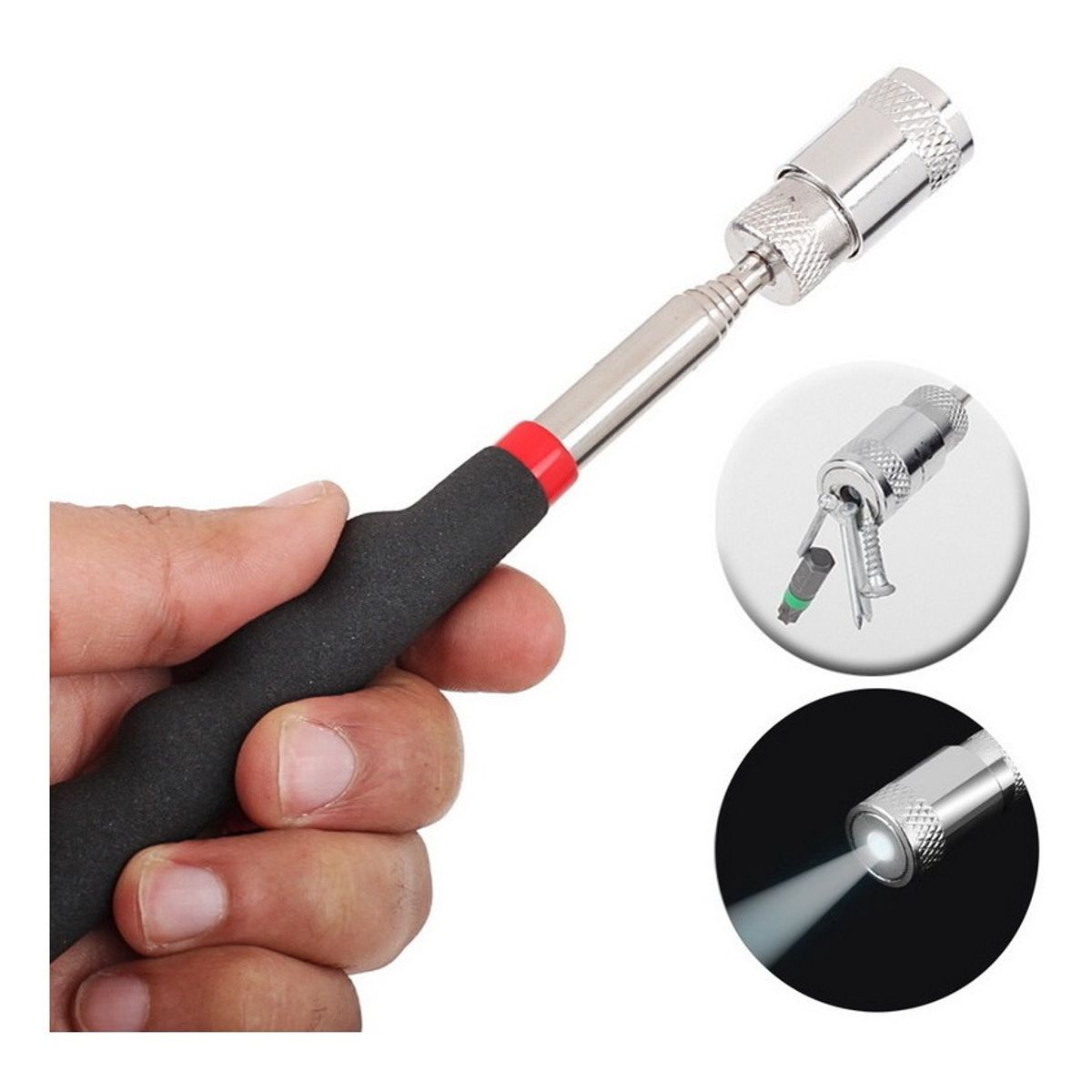 HOTECHE - Set Espejo E Imán Telescopio De Inspeccion Con Luz Led Htc 441012