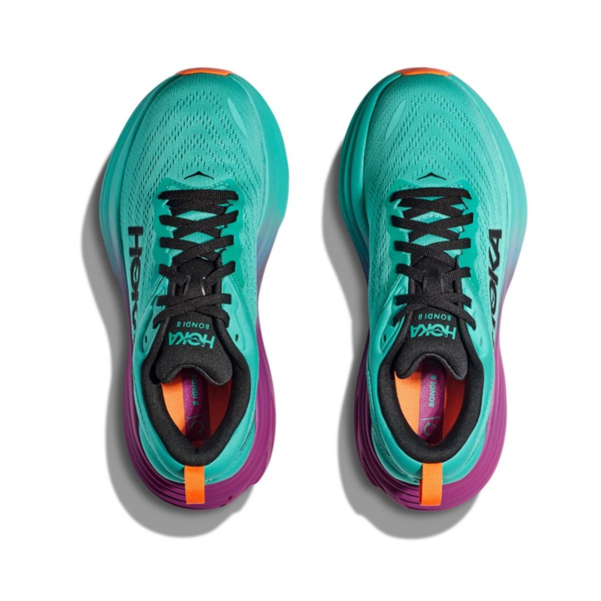 HOKA - Zapatillas Hombre Running Hoka Bondi 8 Electric Aqua/Black