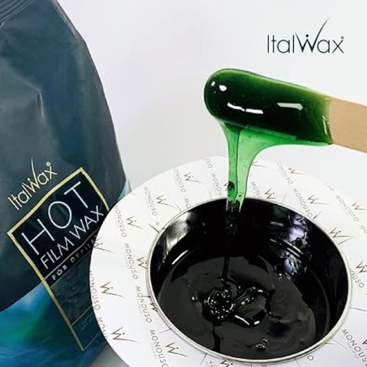 ITALWAX - Cera Depilatoria Elástica Premium Italwax Azulene Manzanilla