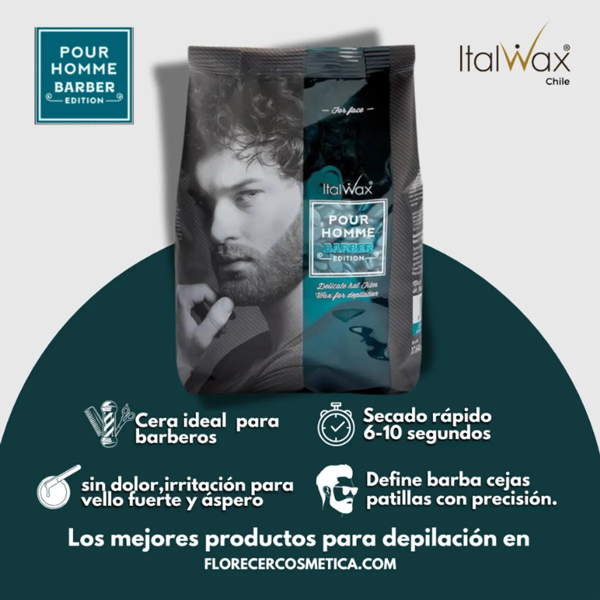 ITALWAX - Cera Depilatoria Elástica Italwax Barba Hombre