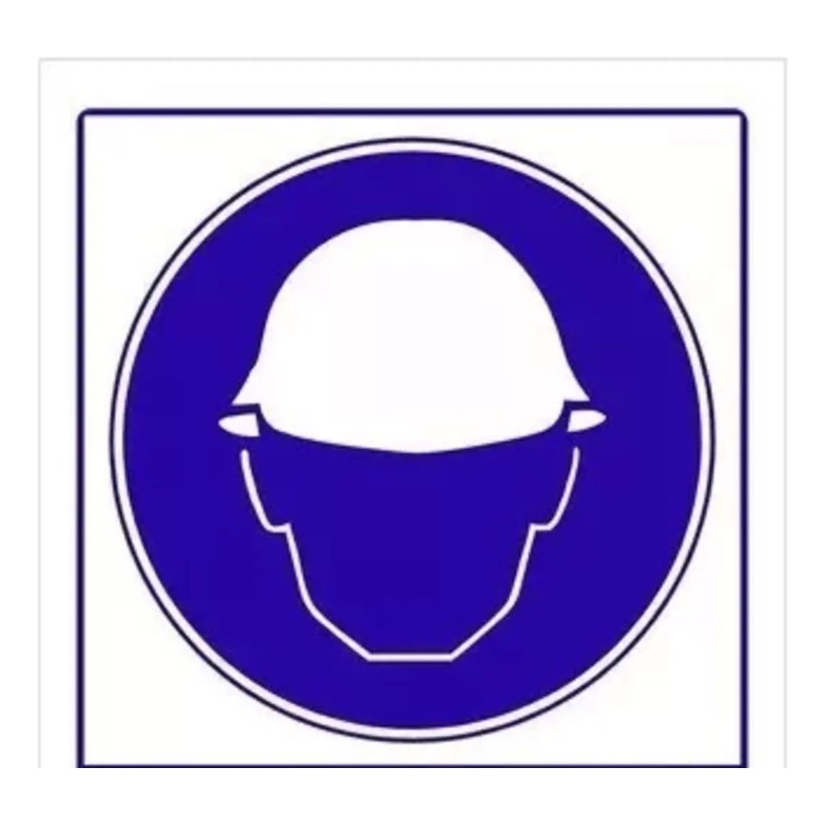 ANTE - Señaletica Cartel Adhesivo Uso Obligatorio De Casco 20x30cm