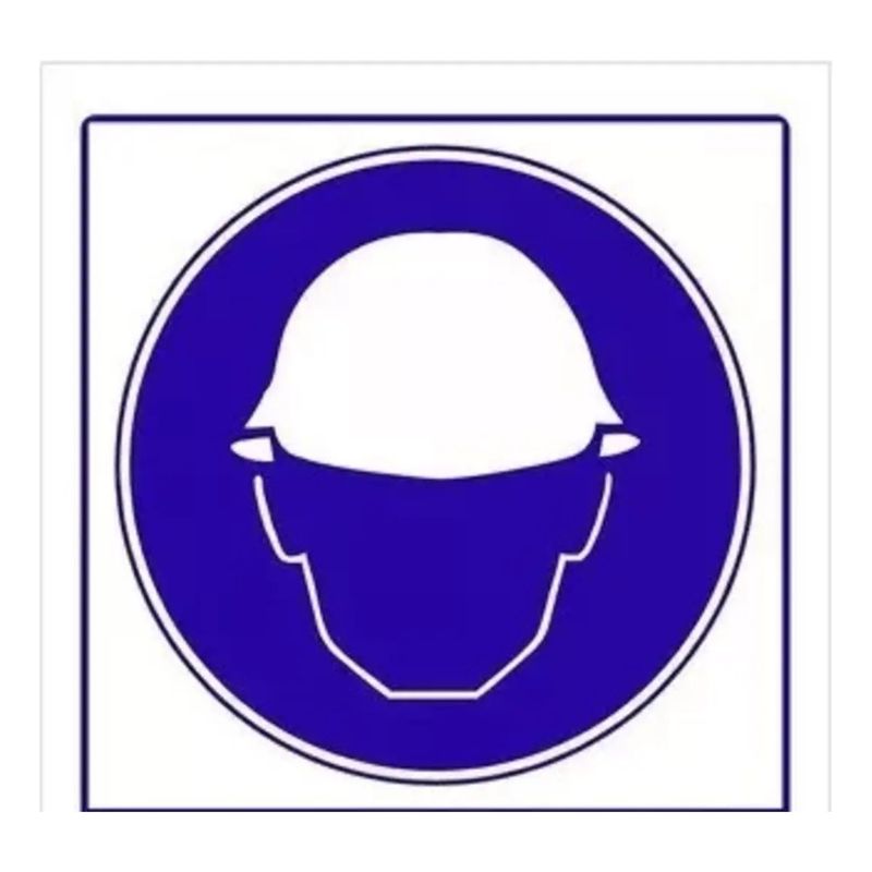 ANTE - Señaletica Cartel Adhesivo Uso Obligatorio De Casco 20x30cm