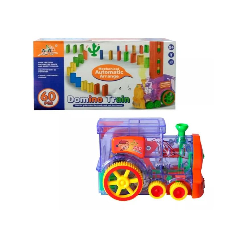 GENERICO - Juego Tren Domino Didactico Luces Sonido Niños 60 Pcs