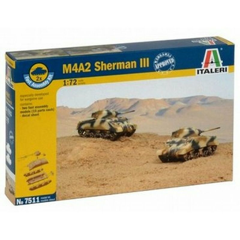 ITALERI - ITALERI 7511 M4A2 SHERMAN III FAST ASSEMBLY 1-72