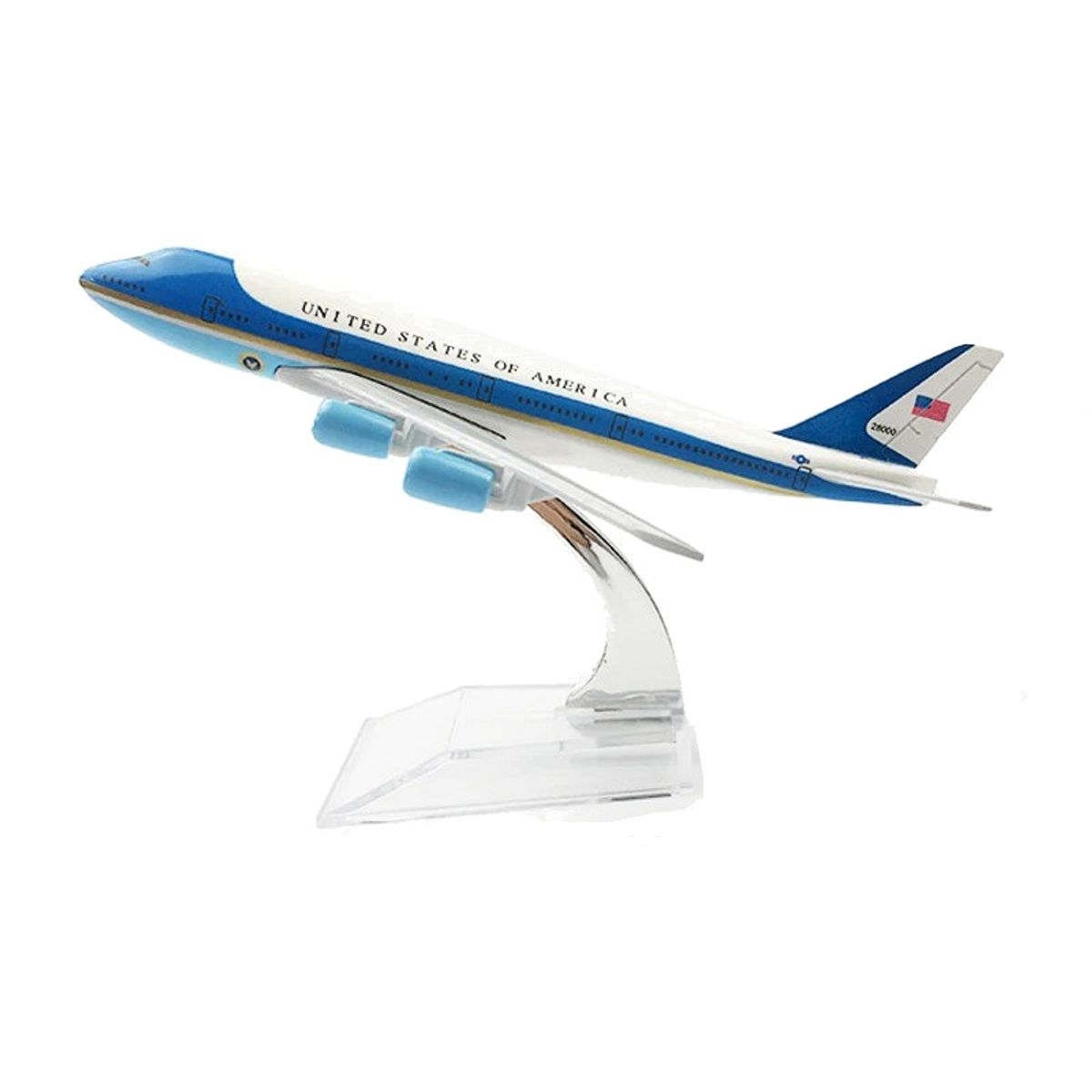 GENERICO - AIRPLANE BOEING 747 USA AIRPLANE MODEL 16CM