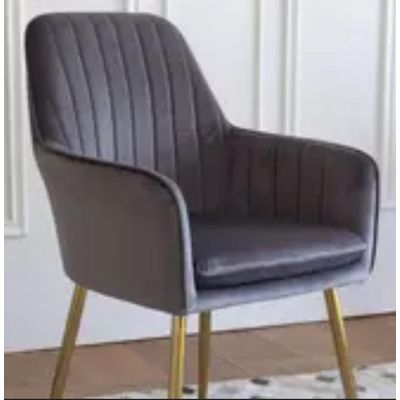 Imagen 2 del producto Sitial terciopelo patas doradas Murano- Negro