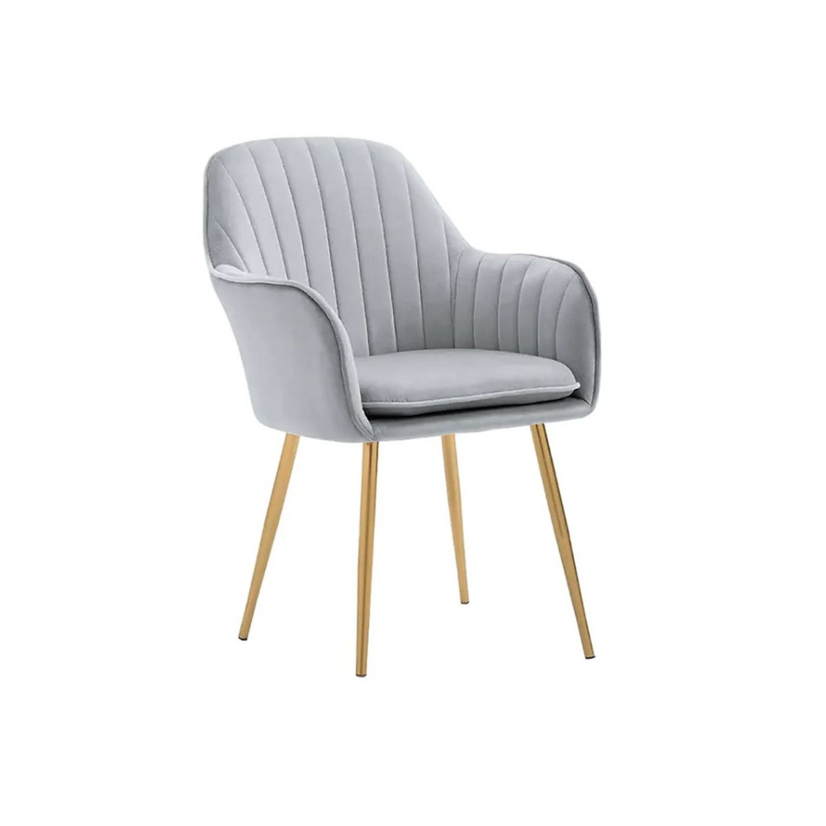 HABITA2 CHILE - Sitial terciopelo patas doradas Murano- Gris