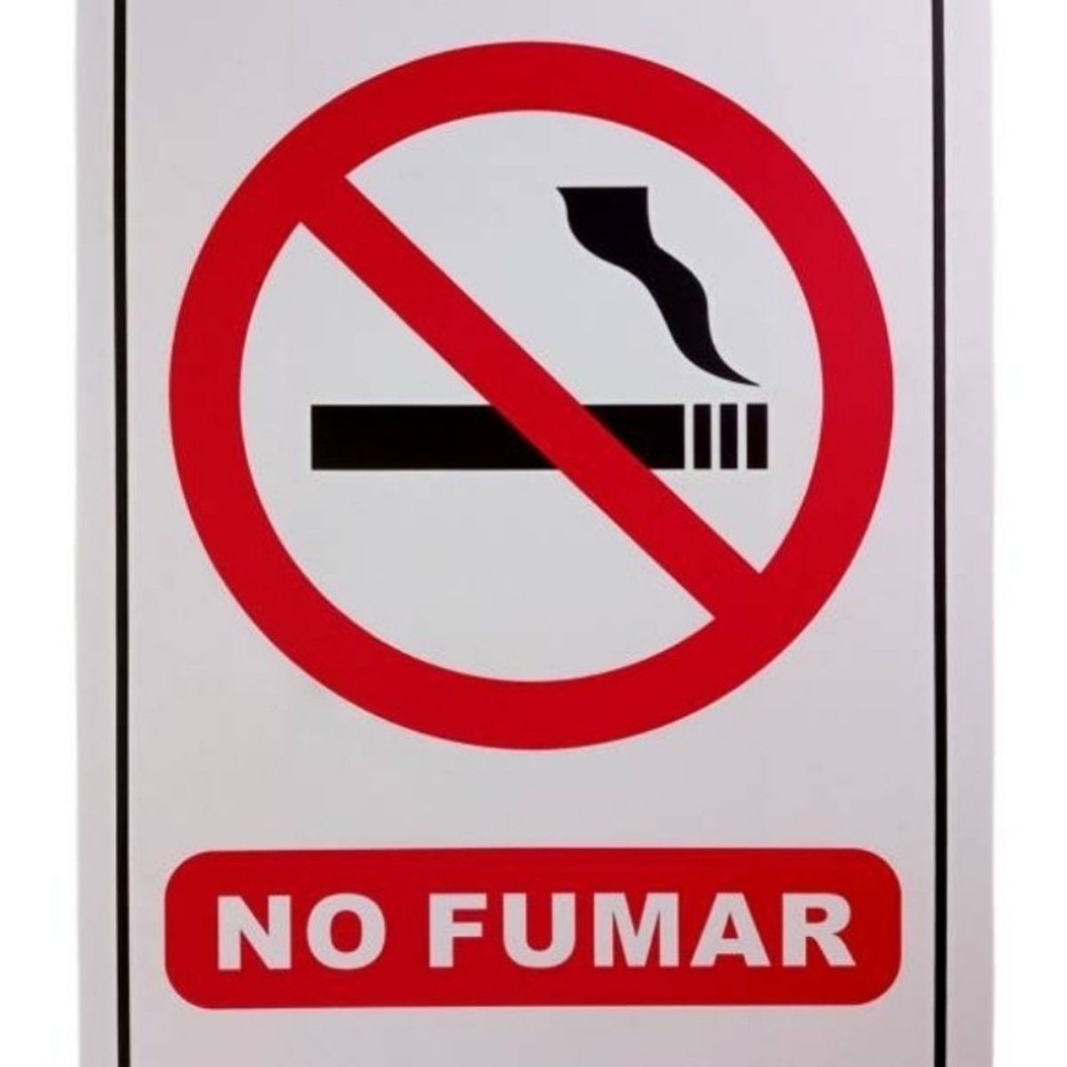 ANTE - Señaletica Cartel Adhesivo Prohibido Fumar 20x30cm