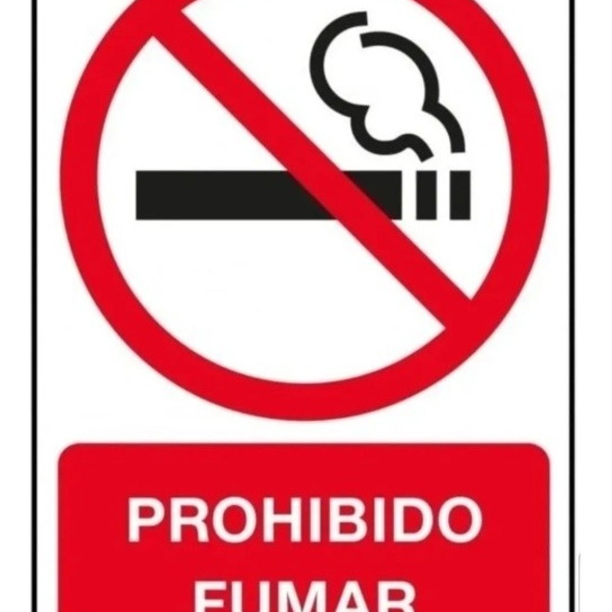 ANTE - Señaletica Cartel Adhesivo Prohibido Fumar 20x30cm