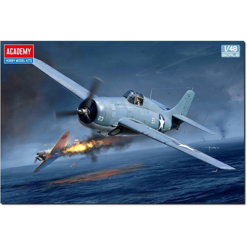 ACADEMY - ACADEMY 12355 1-48 USN F4F - 4 WILDCAT BATTLE OF MIDWAY