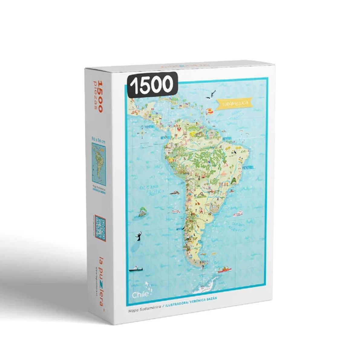 GENERICO - LAPUZZLERA EEMS16 PUZZLE MAPA SUDAMERICA 1500 PIEZAS