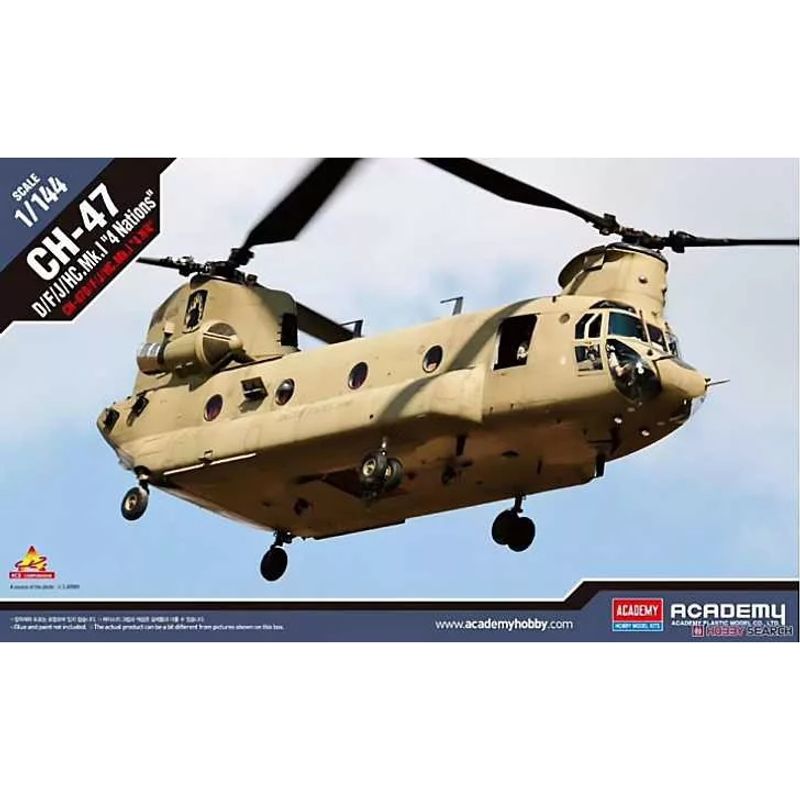 ACADEMY - ACADEMY 12624 1-144 CH - 47D  F  J  HC  MK  1 4 NATIONS