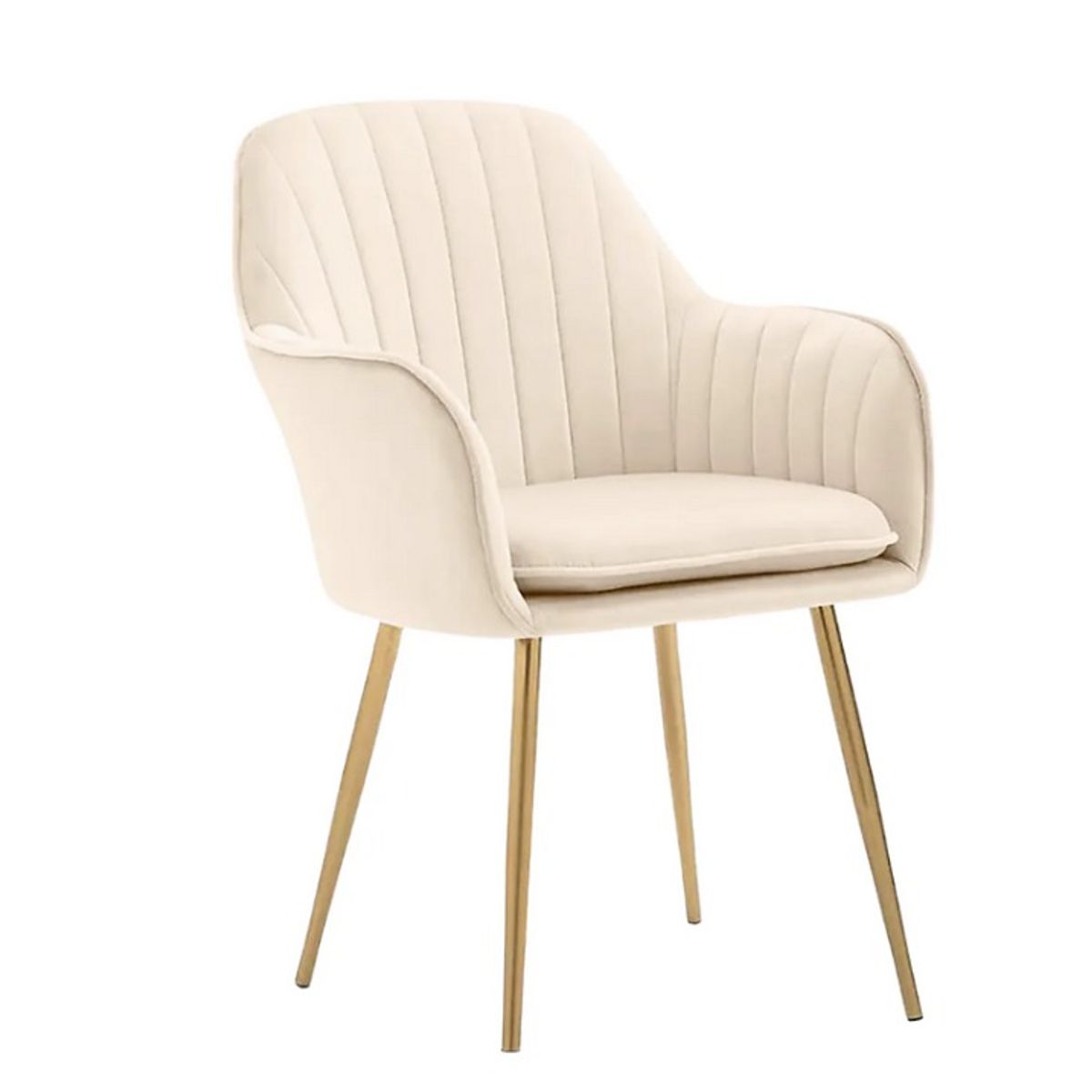 HABITA2 CHILE - Sitial terciopelo patas Doradas  Murano- Beige