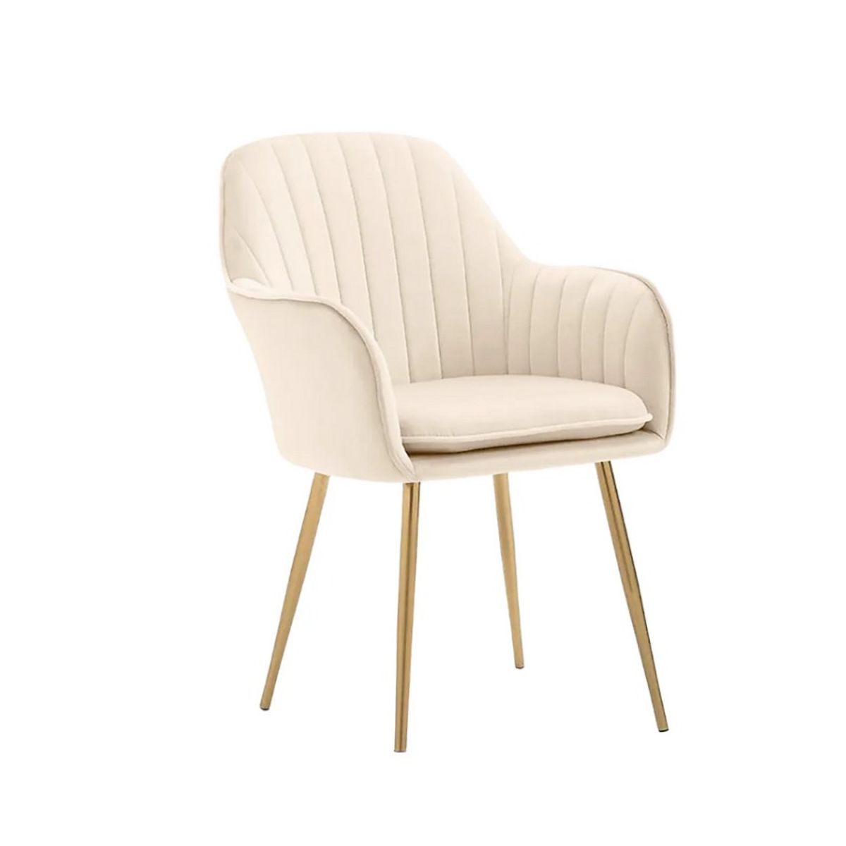 HABITA2 CHILE - Sitial terciopelo patas Doradas  Murano- Beige