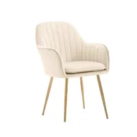 Sitial terciopelo patas Doradas Murano- Beige