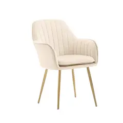 GENERICO - Sitial terciopelo patas Doradas Murano- Beige