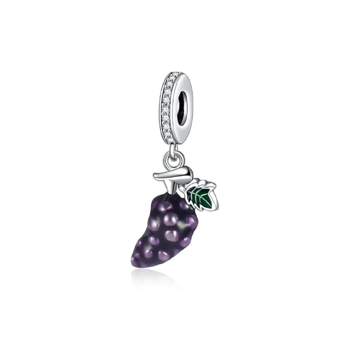 SILVER HEART - Charm Racimo de Uva Morada en Plata Fina 925 SILVER HEART