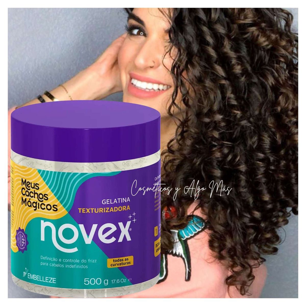 NOVEX - Gelatina texturizadora Meus cachos magicos Novex 500gr