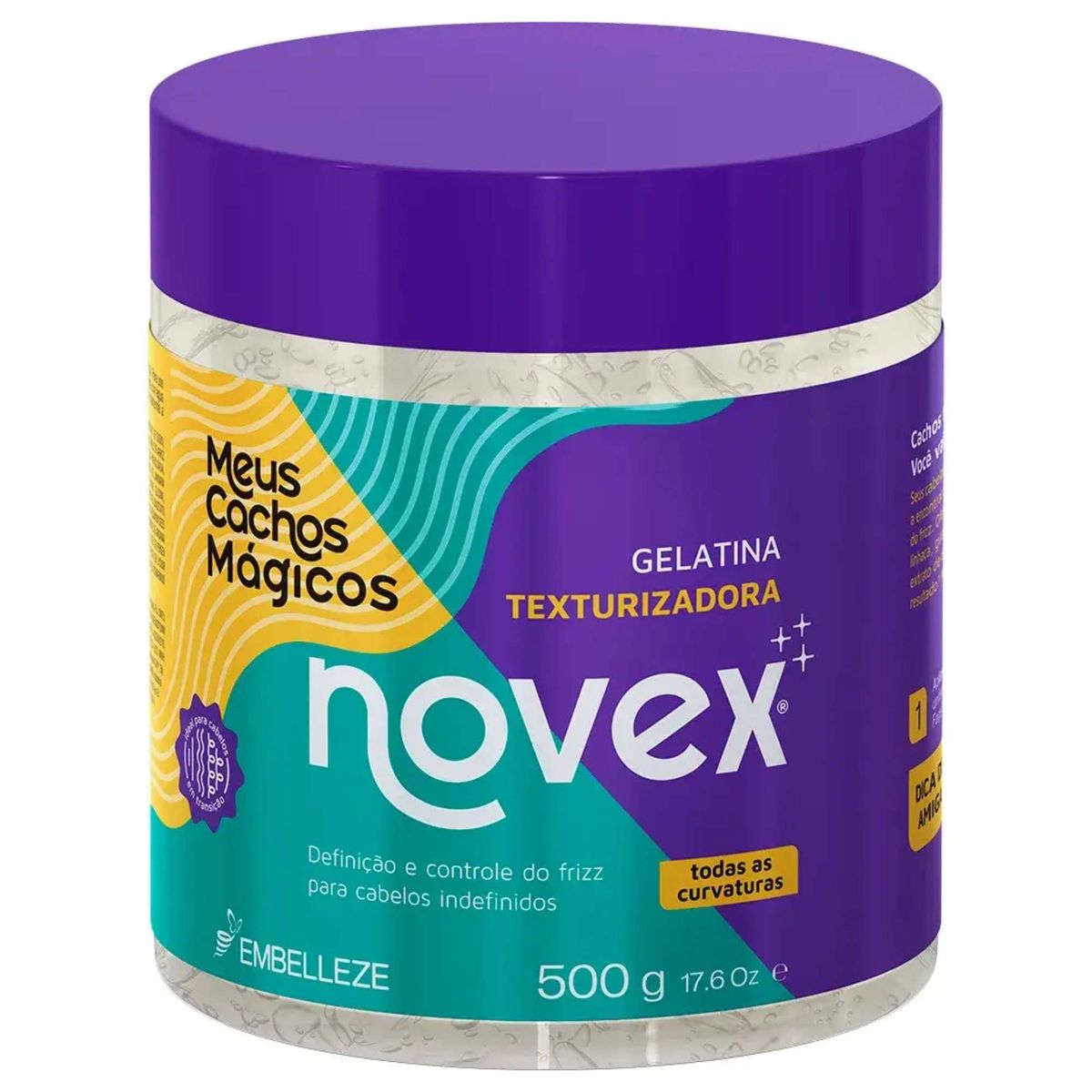 NOVEX - Gelatina texturizadora Meus cachos magicos Novex 500gr