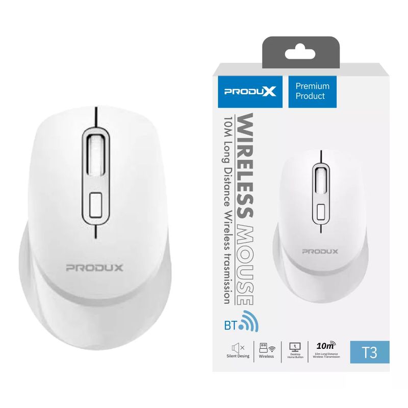 GENERICO - Mouse Inalámbrico Dual Bluetooth/USB T3 10 m 1600 DPI