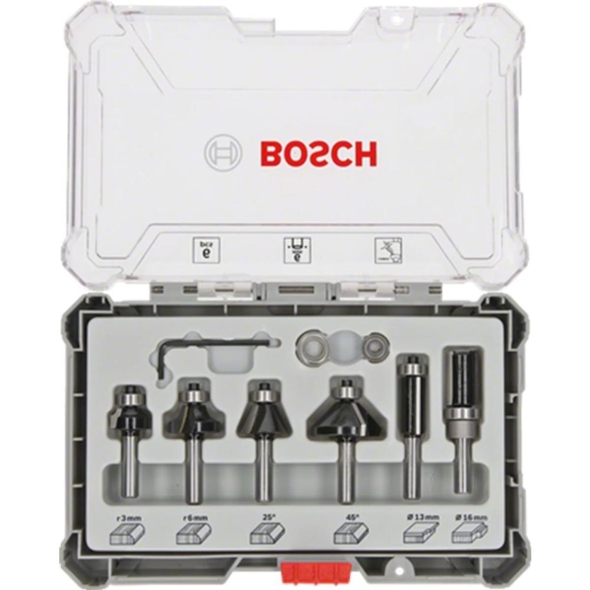 BOSCH - SET DE FRESAS BOSCH BORDES ROD 6 PCS 14