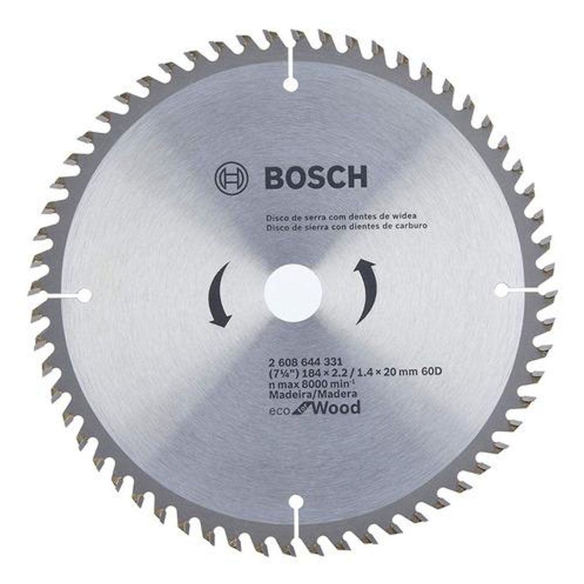 BOSCH - Disco Sierra Bosch de 7 14 Carburo 60 Dientes