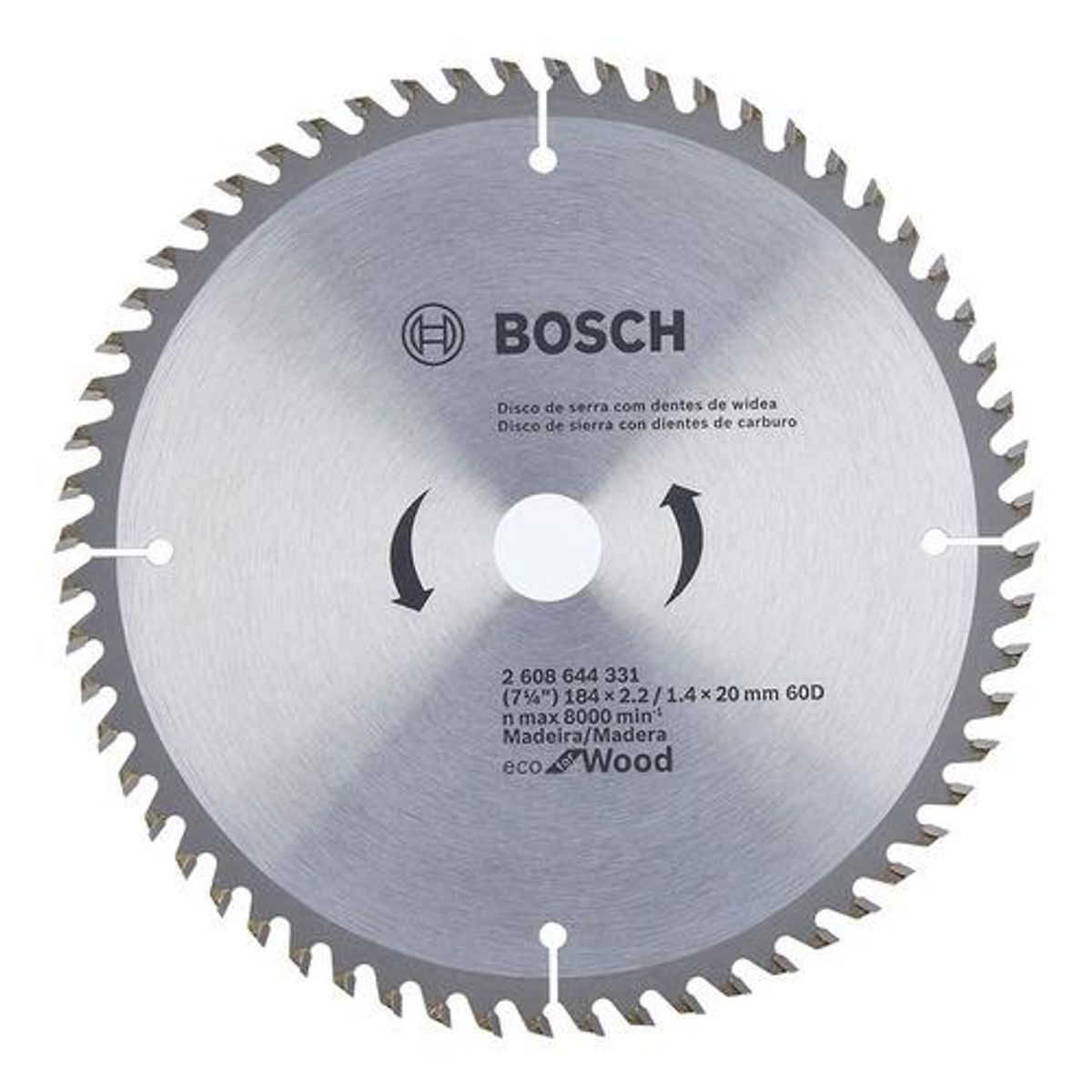 BOSCH - Disco Sierra Bosch de 7 14 Carburo 60 Dientes