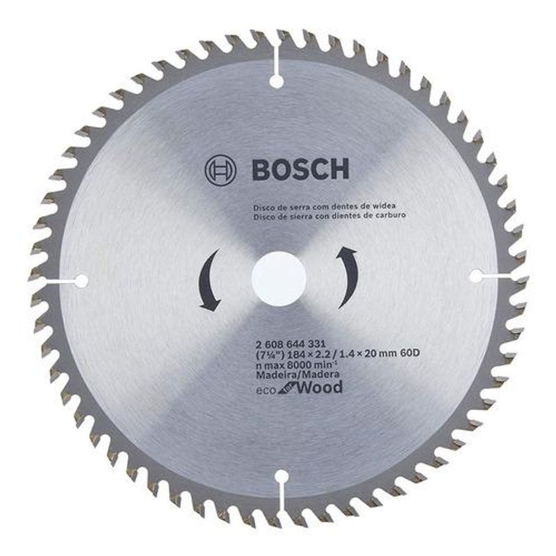 BOSCH - Disco Sierra Bosch de 7 14 Carburo 60 Dientes