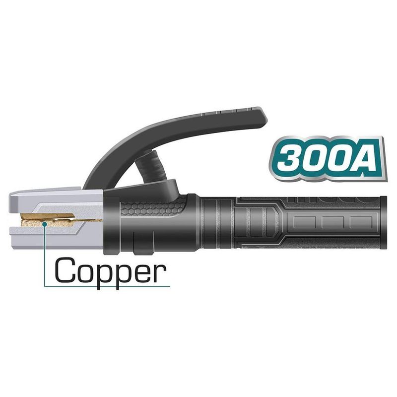 TOTAL TOOLS - PORTAELECTRODO CORRIENTE 300 AMP TOTAL