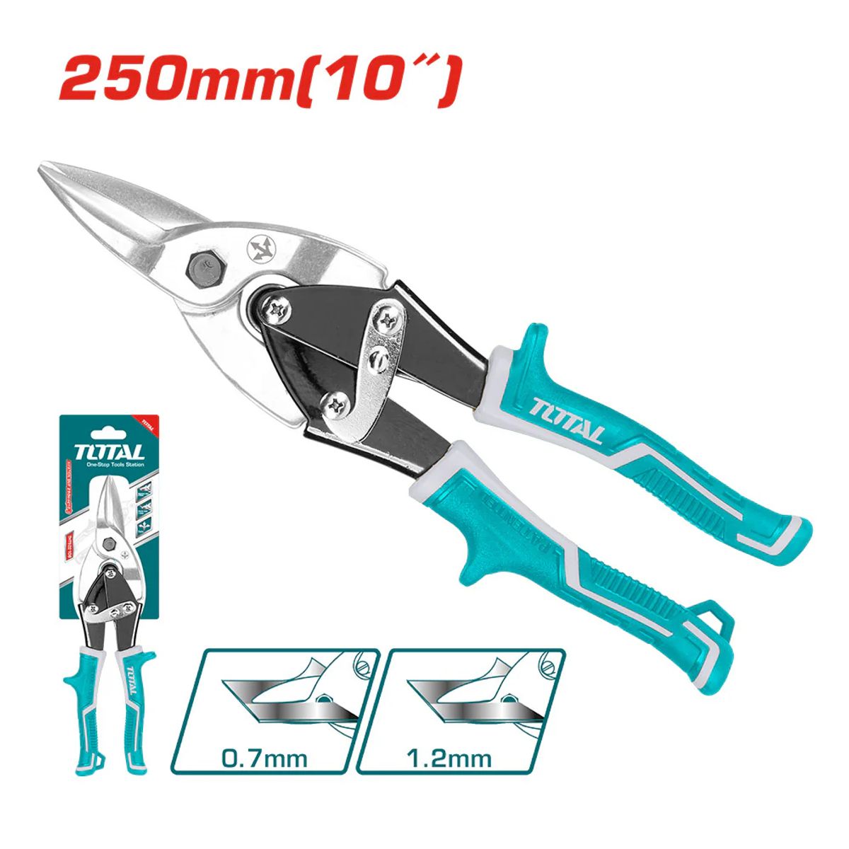 TOTAL TOOLS - TIJERA HOJALAT RECTA AVIADOR 10 TOTAL THT522106