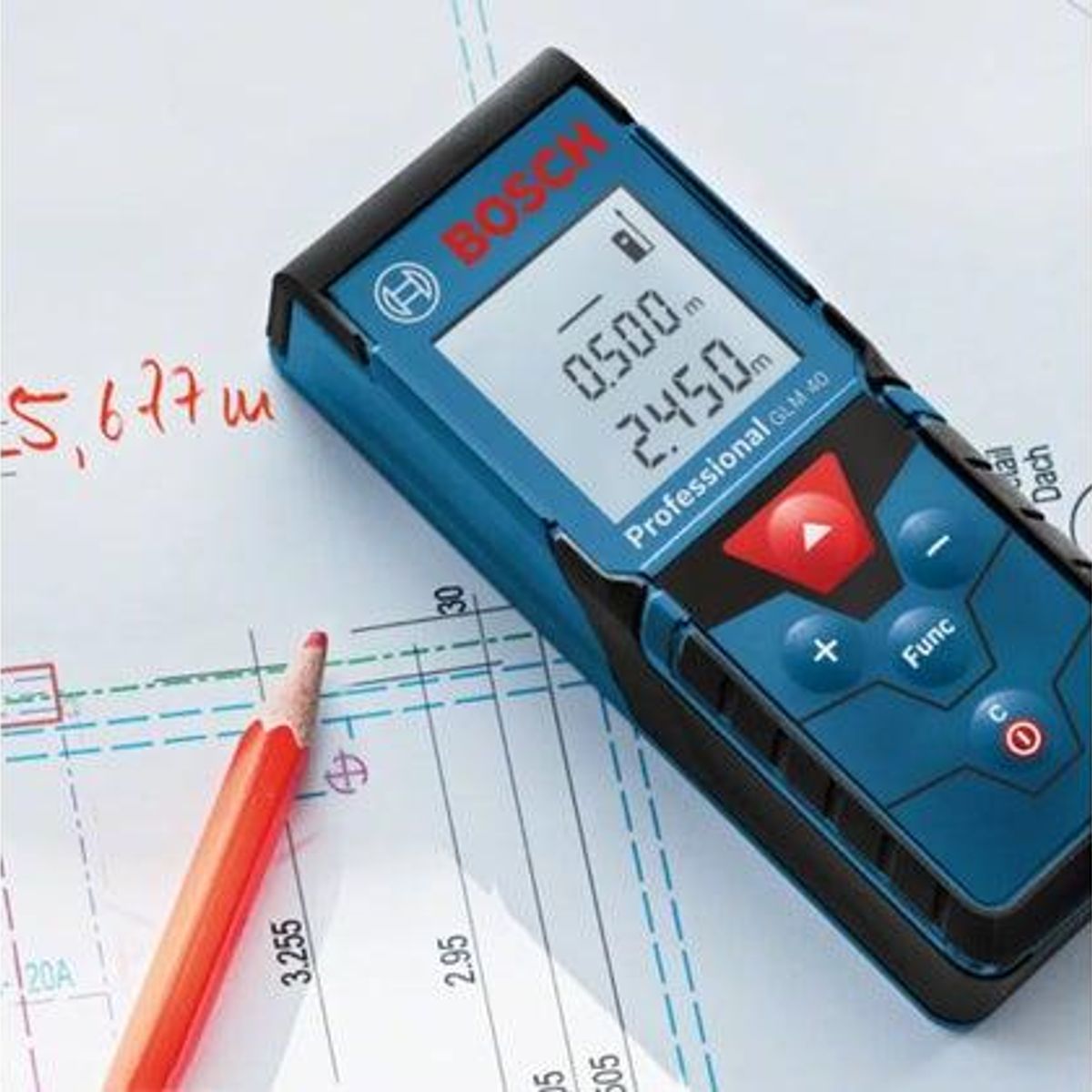 BOSCH - MEDIDOR DE DISTANCIA LASER BOSCH GLM 40 PROFESSIONAL 40M