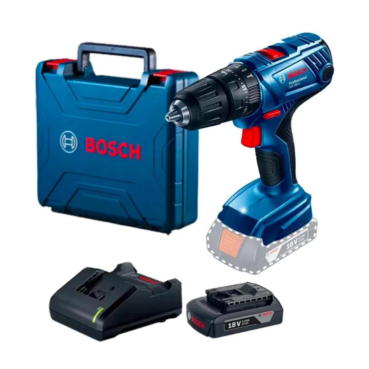 BOSCH - TALADRO PERCUTOR BOSCH GSB 180 LI + 1 BATERIA