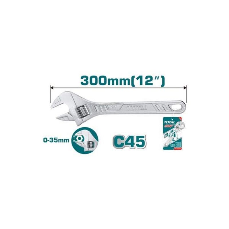 TOTAL TOOLS - LLAVE FRANCESA 12 TOTAL